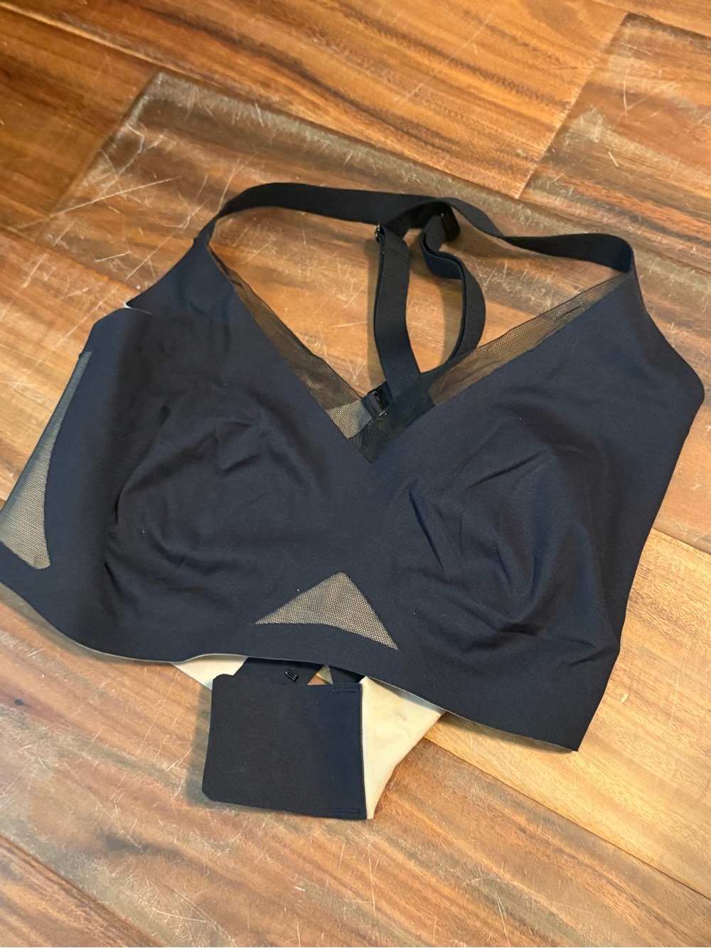Honeylove Black Mesh Support Bra Wireless Bralette Size Medium (950)